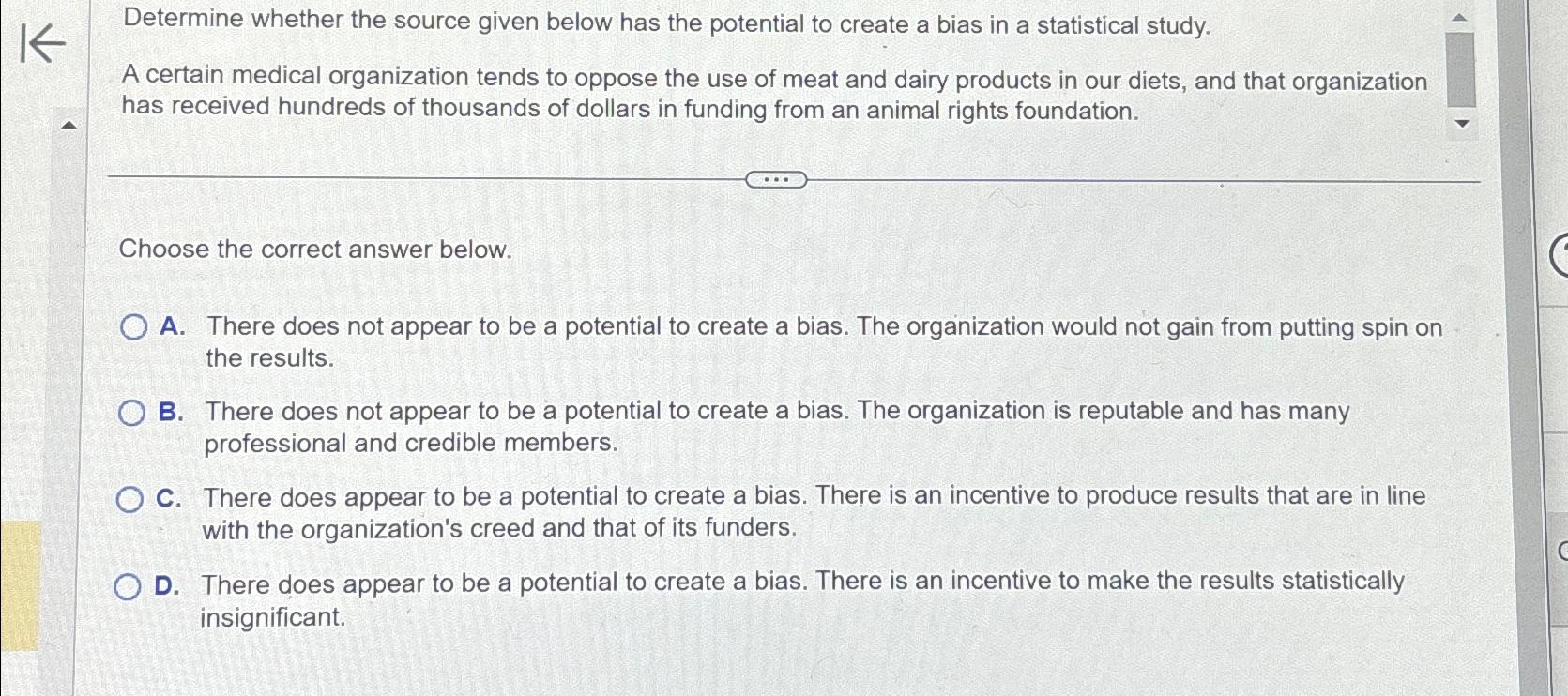  Determine whether the source given below has the potential to create