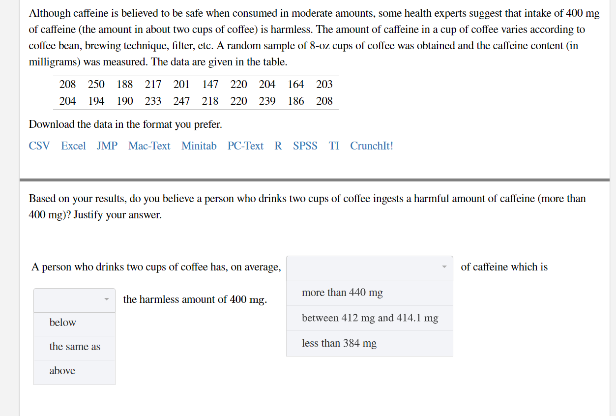 of caffeine in a cup of coffee varies according to coffee bean,