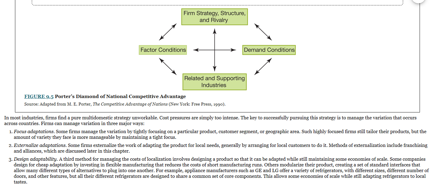 his Diamond of National Advantage (in addition to Dyer et al, (2020),