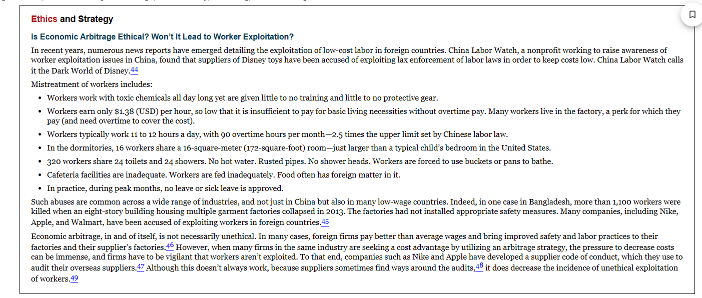 an international geographic market where the organization currently does business. Briefly apply