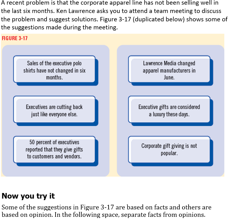 A recent problem is that the corporate apparel line has not