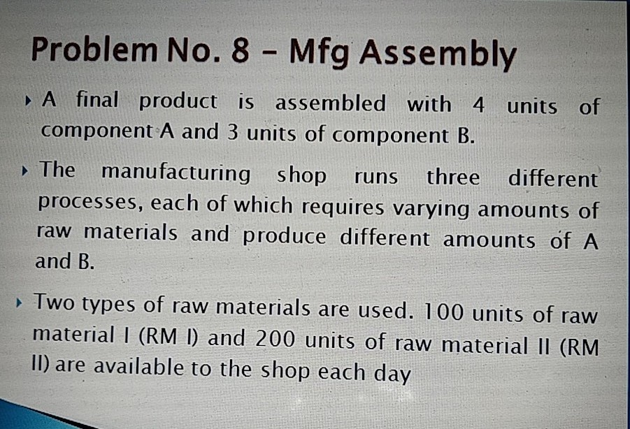  Please use Excel Solver to complute the problem using Simplex LP.