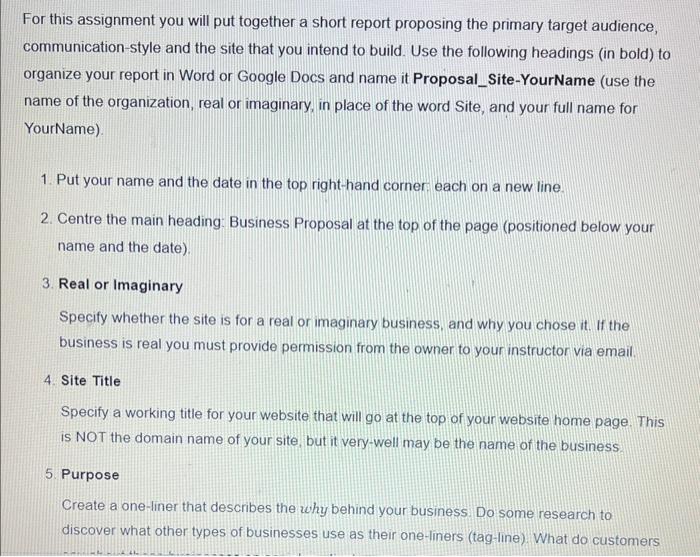  based on shoes For this assignment you will put together a