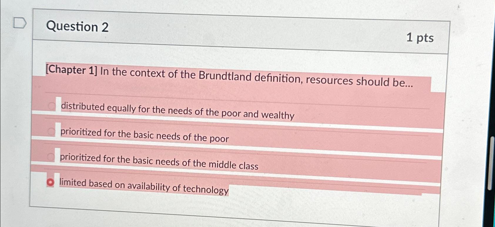  Question 2 1 pts [Chapter 1] In the context of the