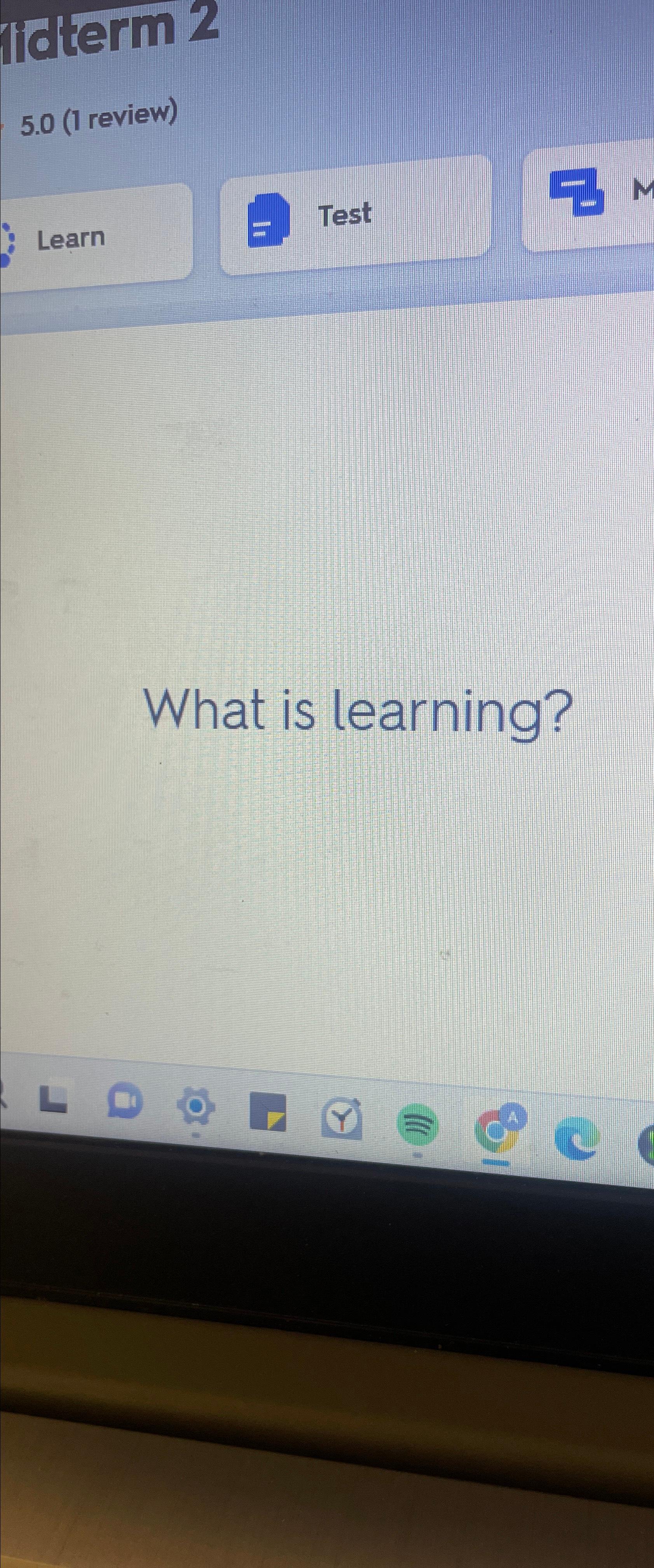  What is learning? 