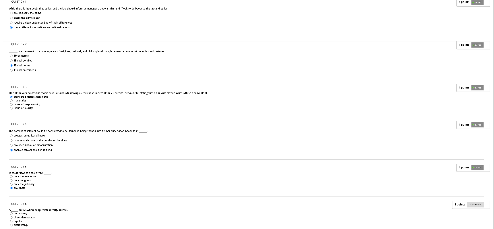 While there is little doubt that ethics and the law should