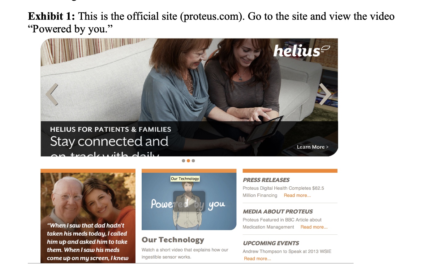 Part 1. Consider the Proteus Pill case. You do not need to