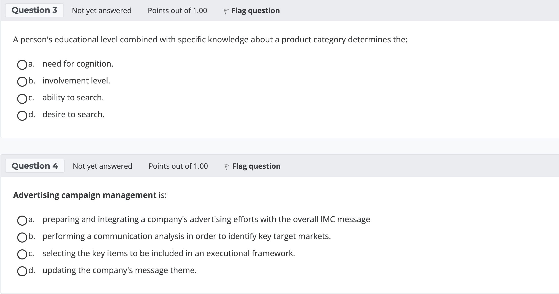  A person's educational level combined with specific knowledge about a product