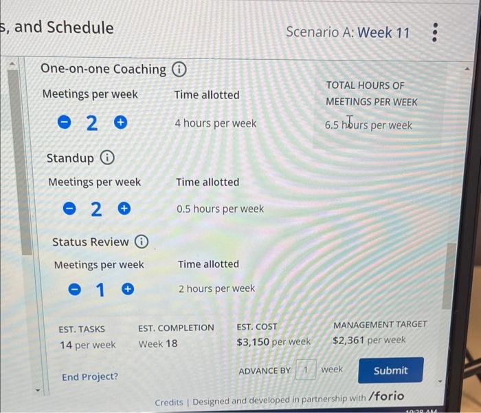 accordance with accepted benchmark response times. The projected schedule allows you to