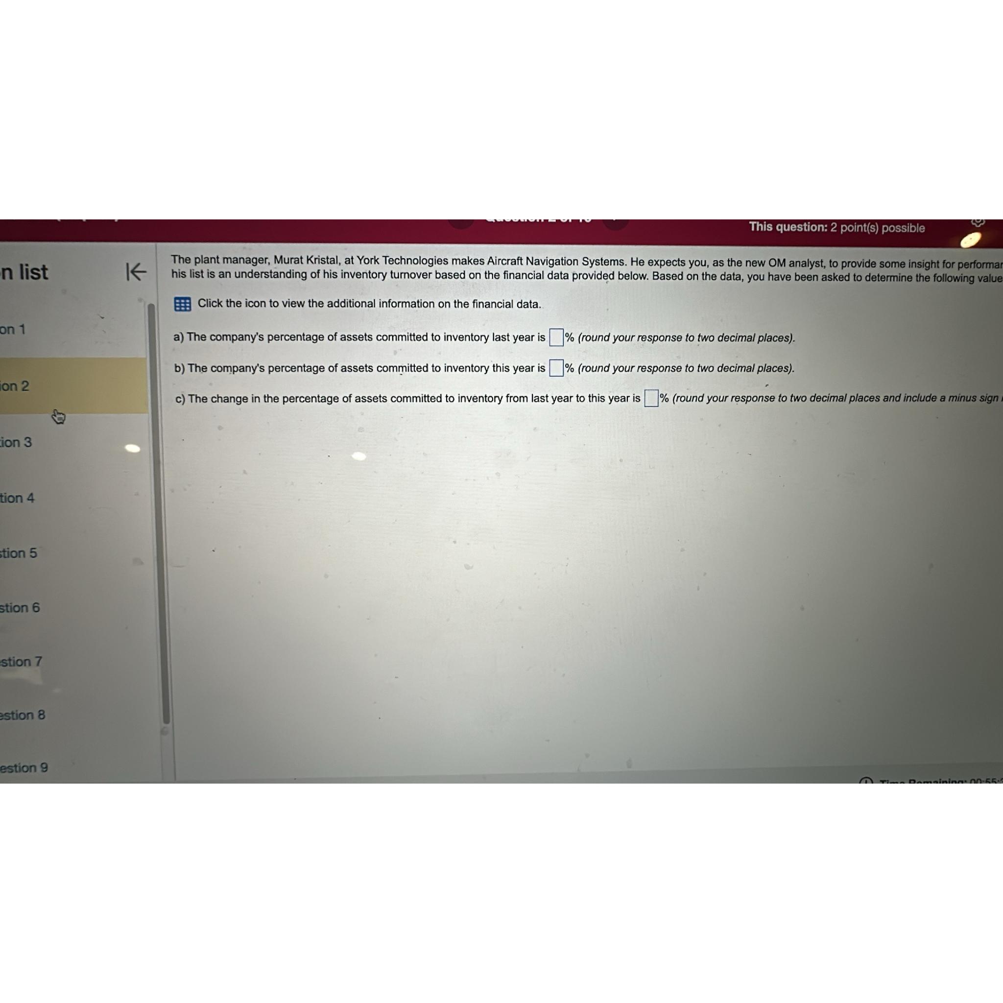  This question: 2 point(s) possible n list on 2 ion 3