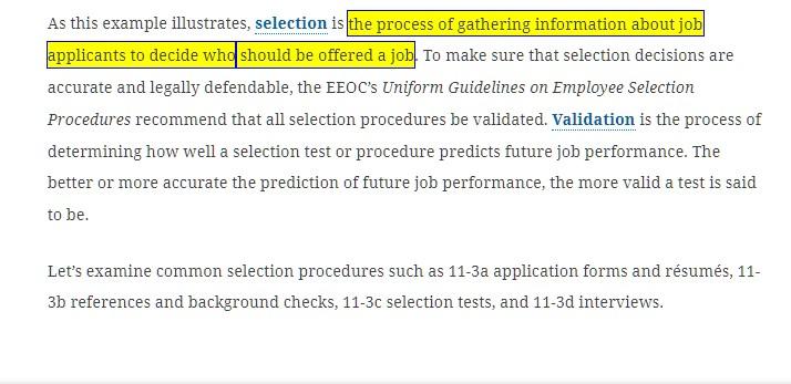 Management & Organization Theory - Management 002 Common selection procedures: 1. application