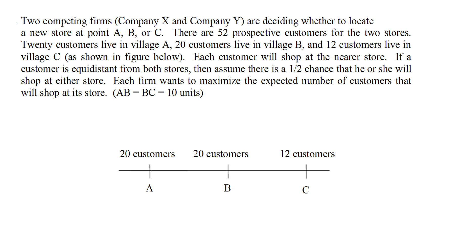  1. Formulate the game matrix for this problem. Assume zero-sum game