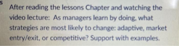  200 words for a like After reading the lessons Chapter and