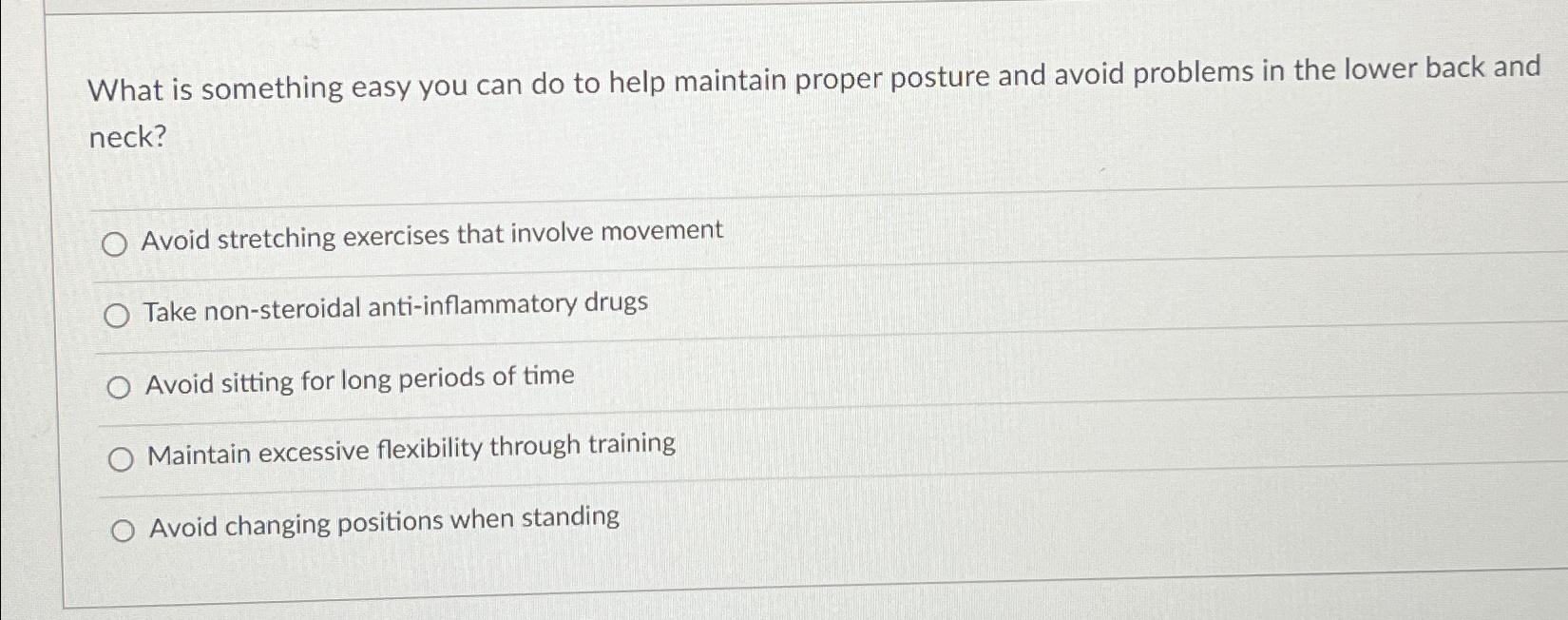  What is something easy you can do to help maintain proper