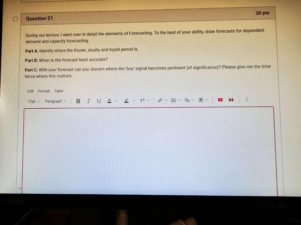 During our lecture, I went over in detail the elements of