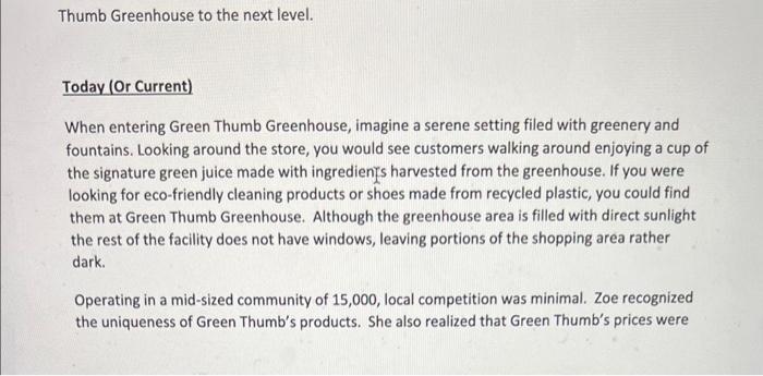 - Dominic-Owner - Zoe - Second in command and CFO - Isabella