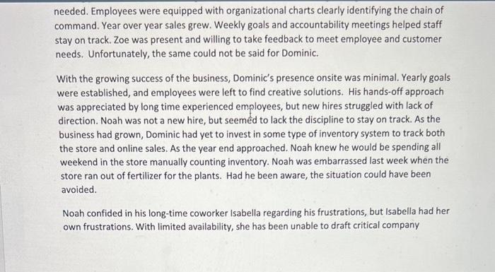 Greenhouse Workers - 21 full time workers History Dominic started Green Thumb