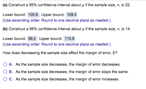  (a) Construct a 95% confidence interval about p if the sample