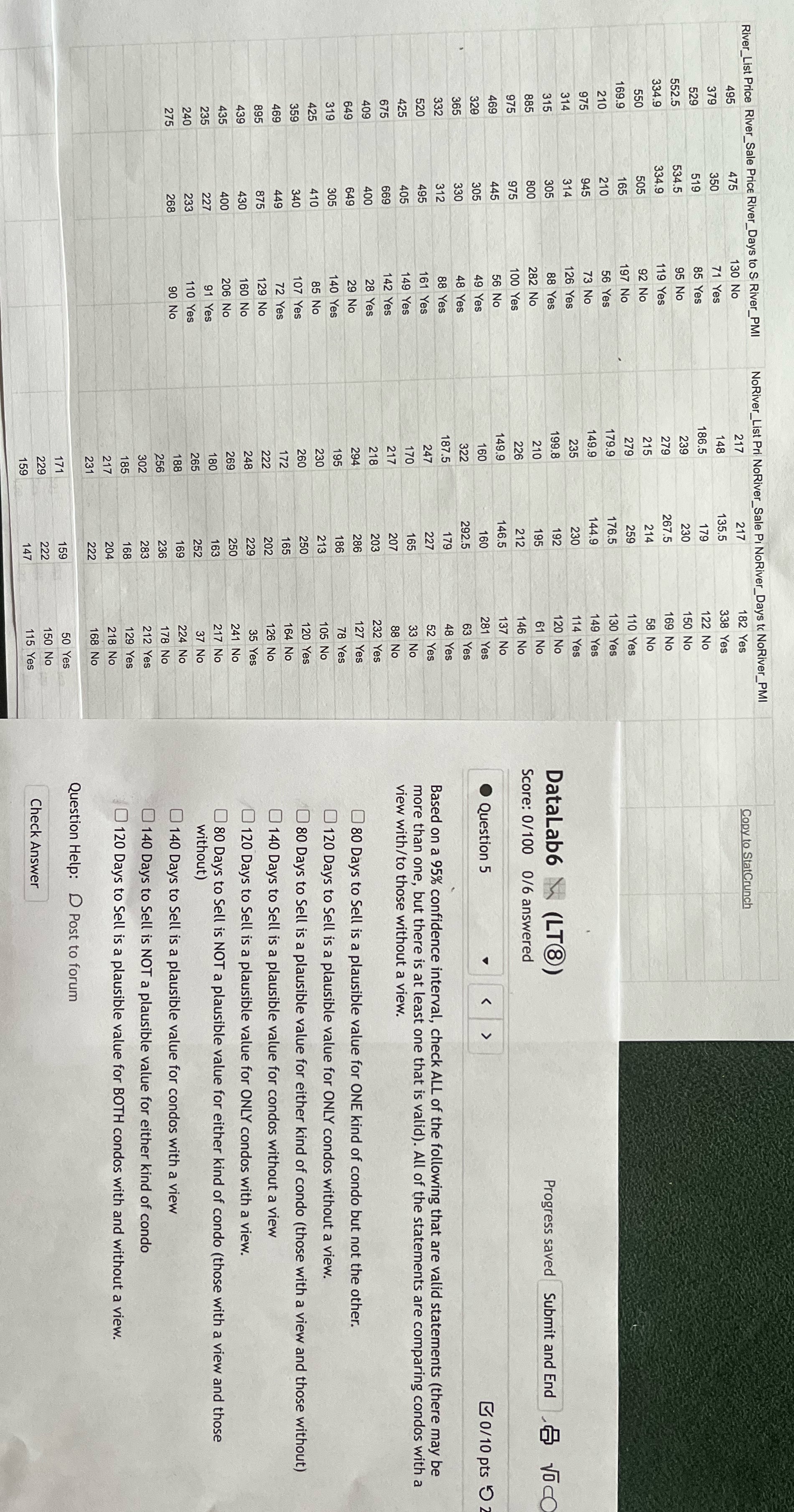 I got 2 options correct, I'm missing some because I got 4.44