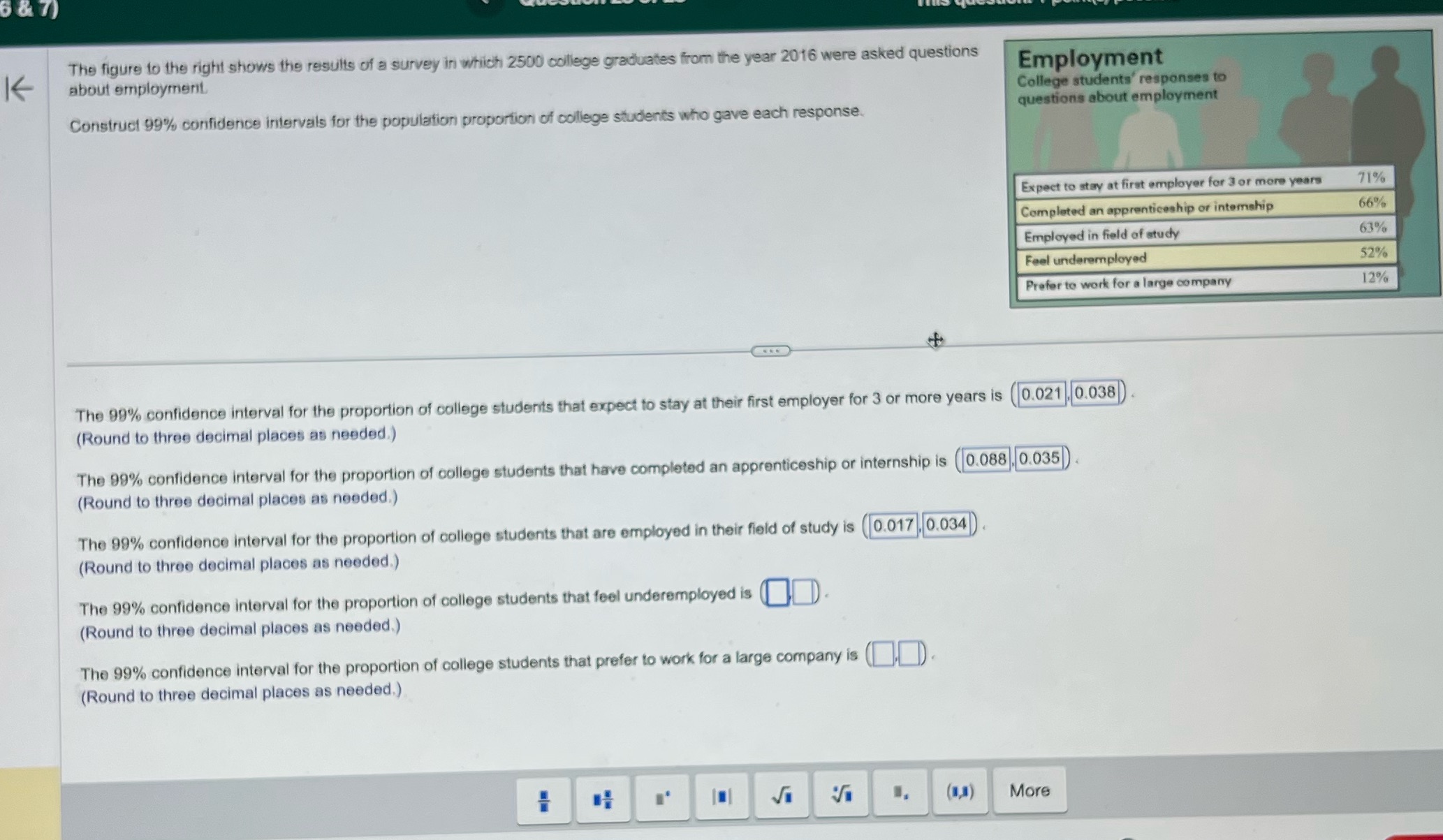 Not sure if I'm doing this right please help! 6 & 7)