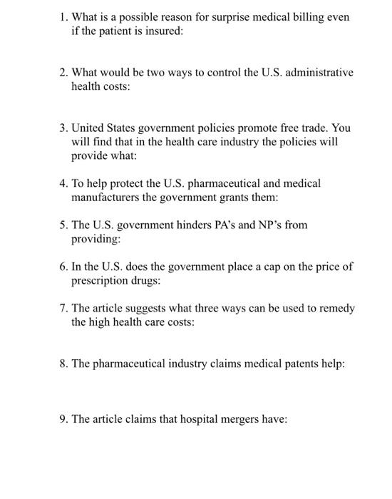 is here. Not only does U.S. health care cost far more than