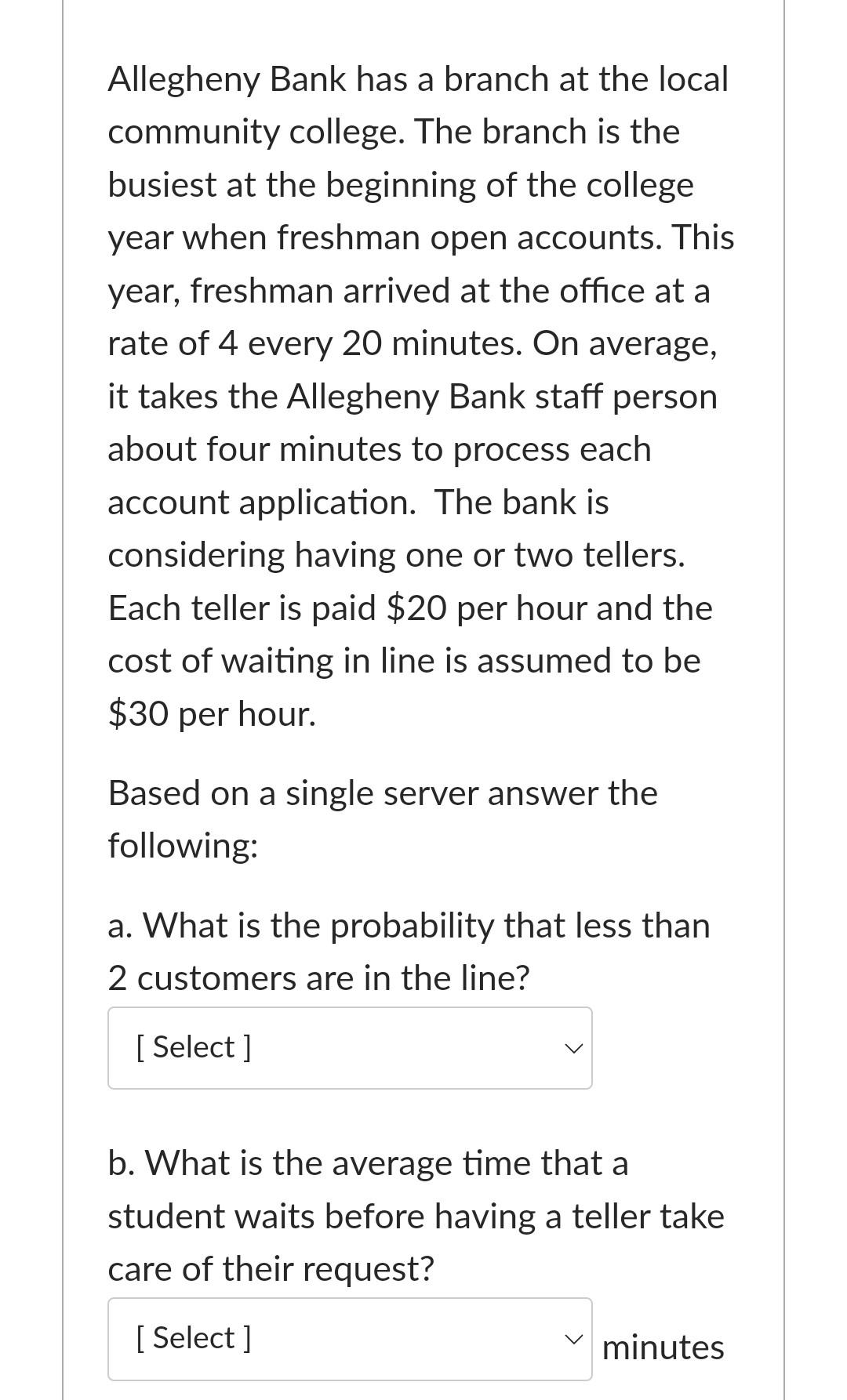 Please help with Question A. don't do copy-paste paste. I need help.