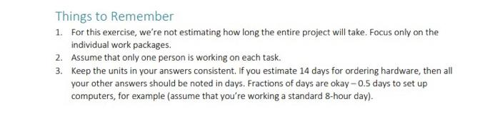 Order hardware 2. Clear out and prep the site 3. Set up
