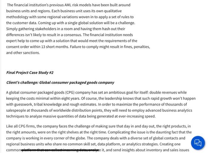 to create a data and analytics plan for a present day business