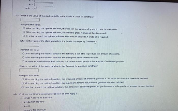 value of the slack variable in the Grade A cruck of corisbrain?
