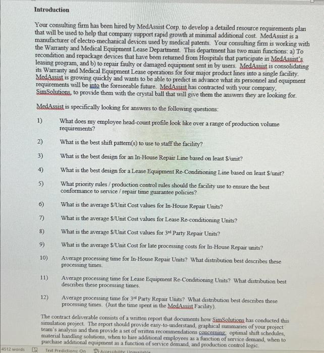 i have projecr using simio, i would need help for it Introduction