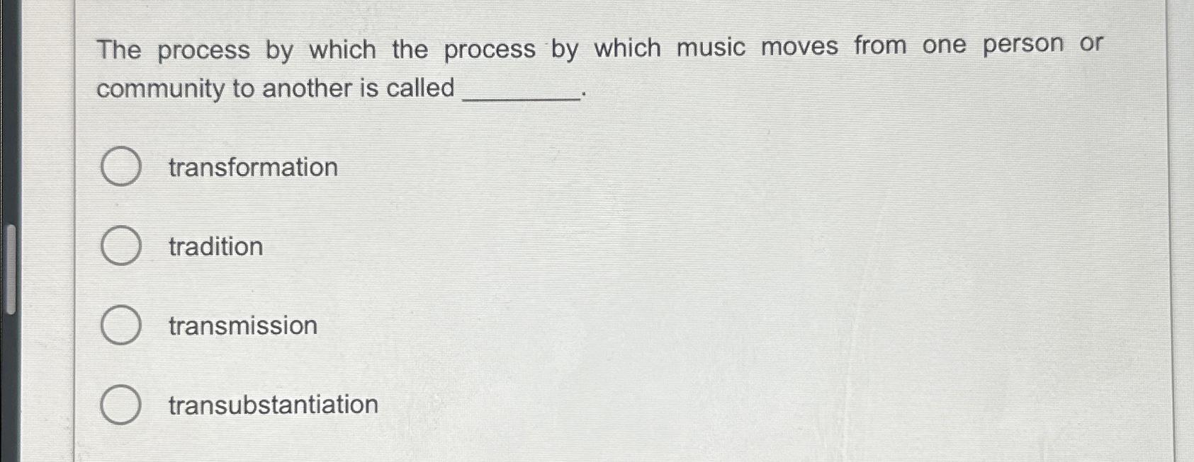  The process by which the process by which music moves from