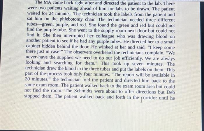 the revenues were down by 40 percent. Informally collected patient satisfaction scores