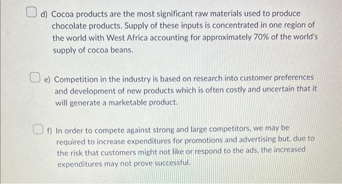 to be profitable. Remember from financial statements that the general formula for