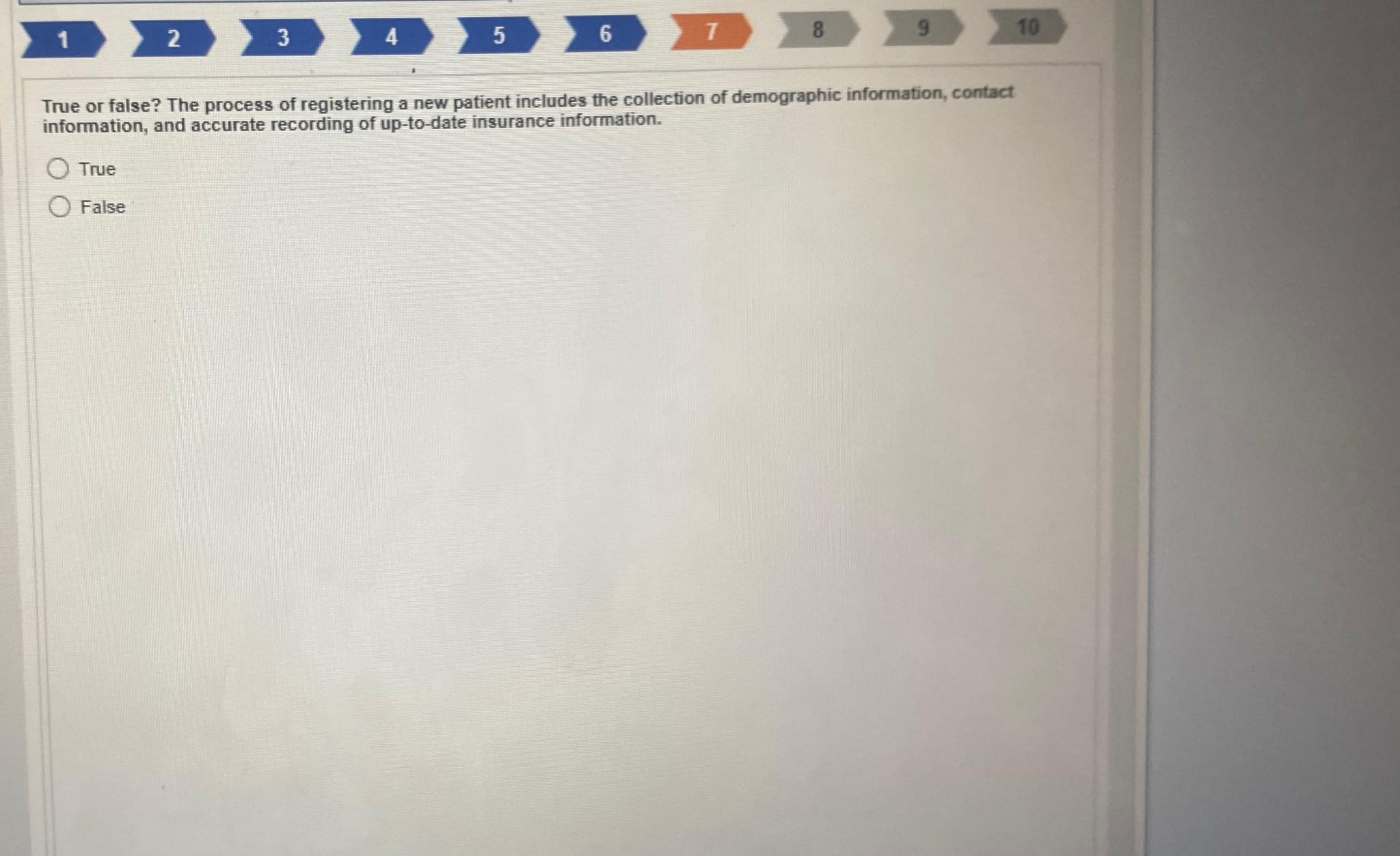  1 2 3 4 5 6 7 8 9 10 True