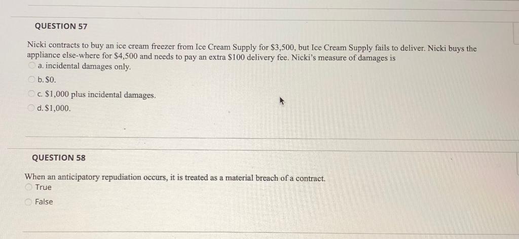 party has performed, rescission of this contract requires a. a settlement agreement.