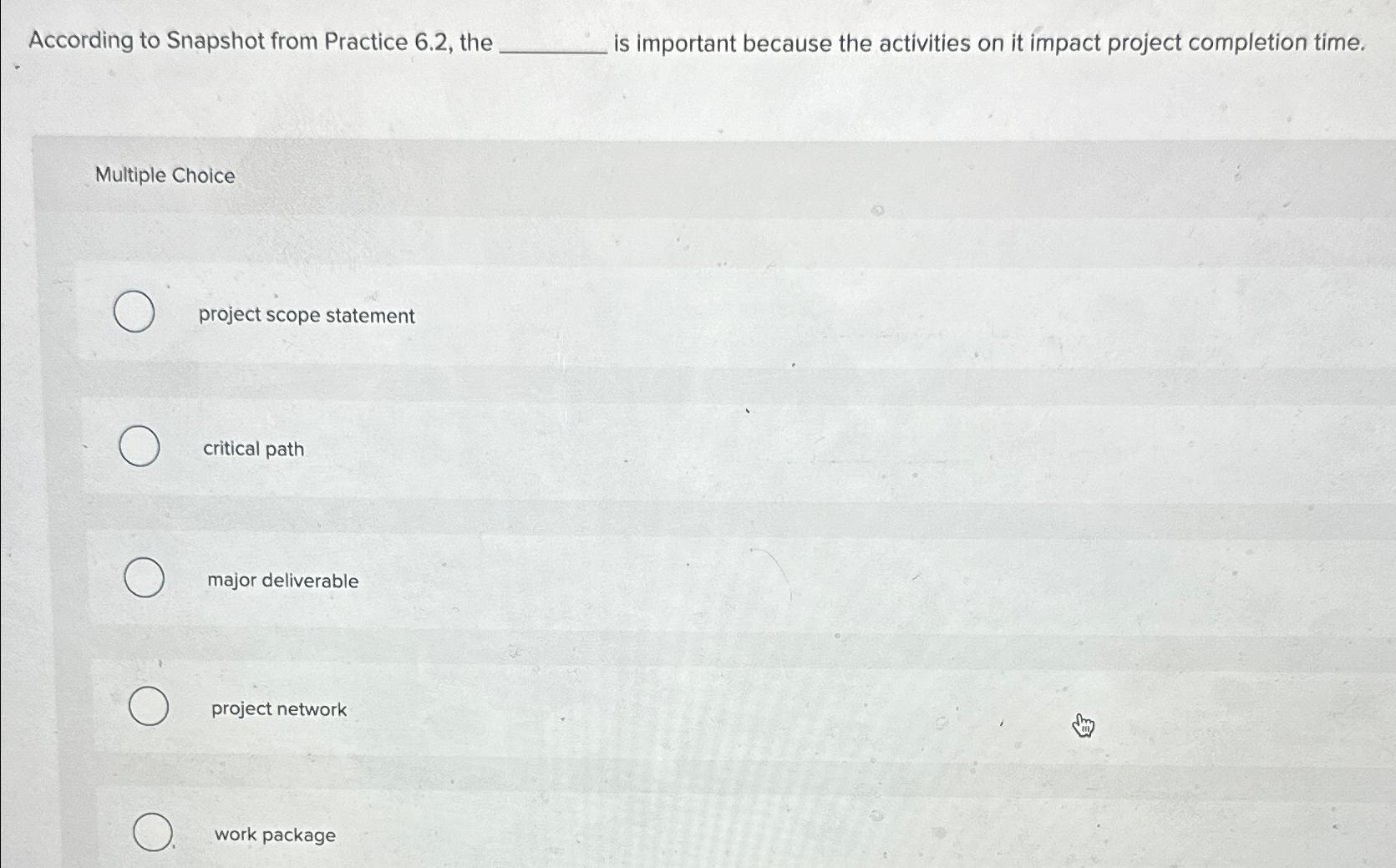  According to Snapshot from Practice 6.2, the is important because the