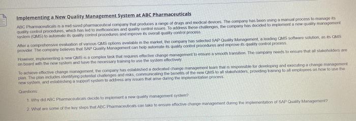 is a mid-sized pharmaceutical company that produces a range of drugs and