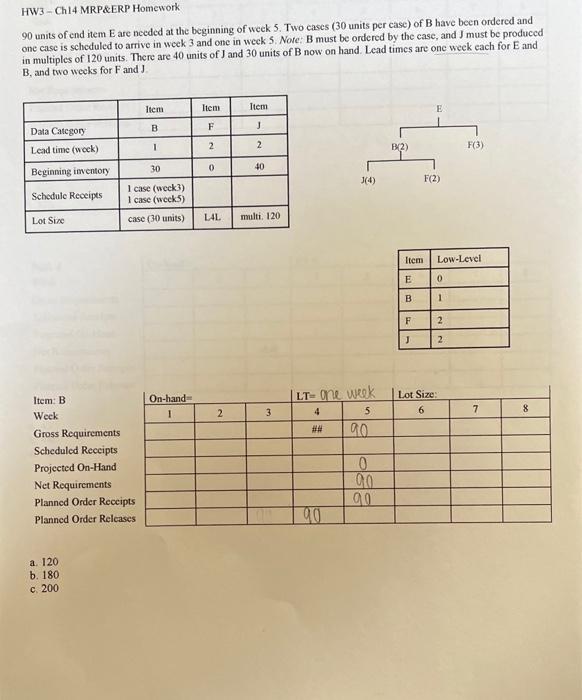 please answer the a. b. c. questions also HW3 - Chl4 MRP\&ERP