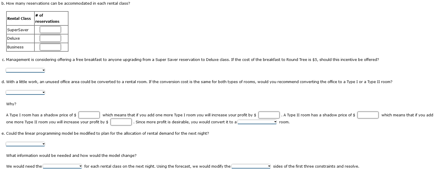 not available for the Business rental class. Profit =$ Is the demand