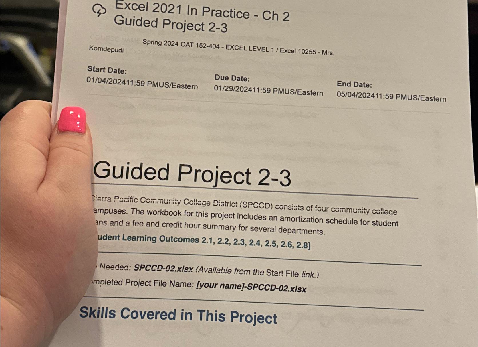  (3) Excel 2021 In Practice - Ch 2 Guided Project 2-3