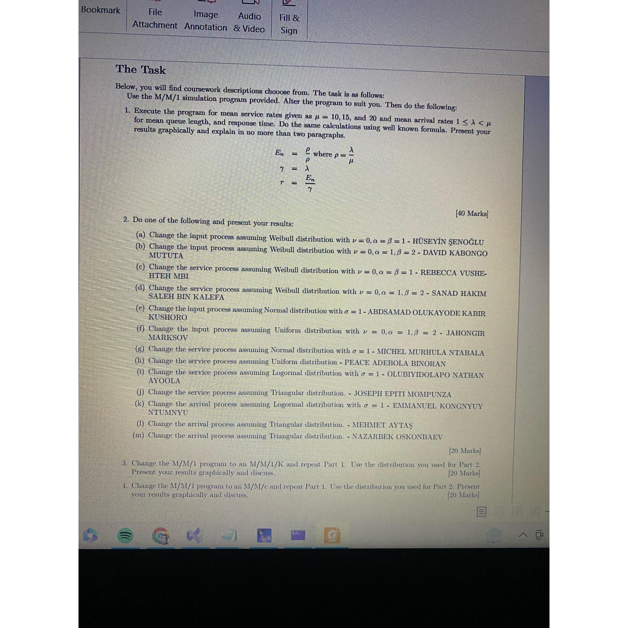  The Task Below, you will find coursework descriptions chooose from. The