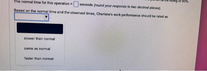 charlenes work performace! Suppose Charlene Brewster has times (in seconds) of 8.4,8.7,8.2,8.5,8.7,8.4