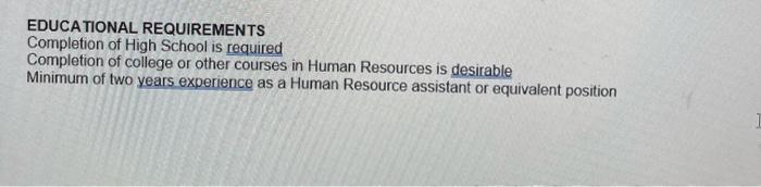 assignment is to design a Job Interview Questionmaire for this position, together