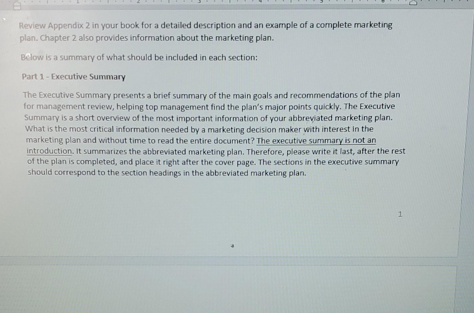 to apply course material to build an abbreviated marketing plan to launch