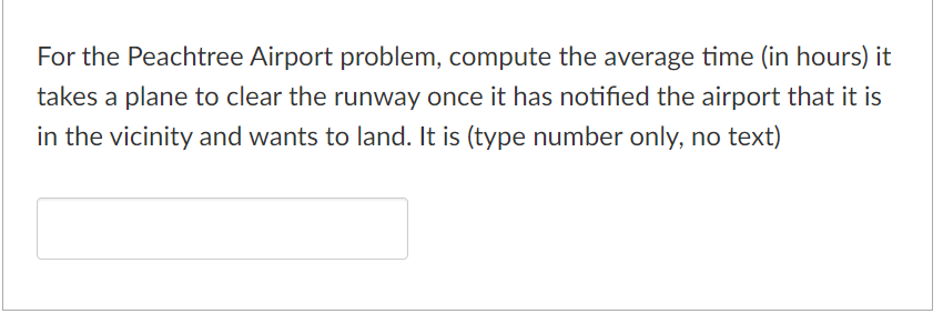 land and clear the runway. Planes arrive at the airport at the