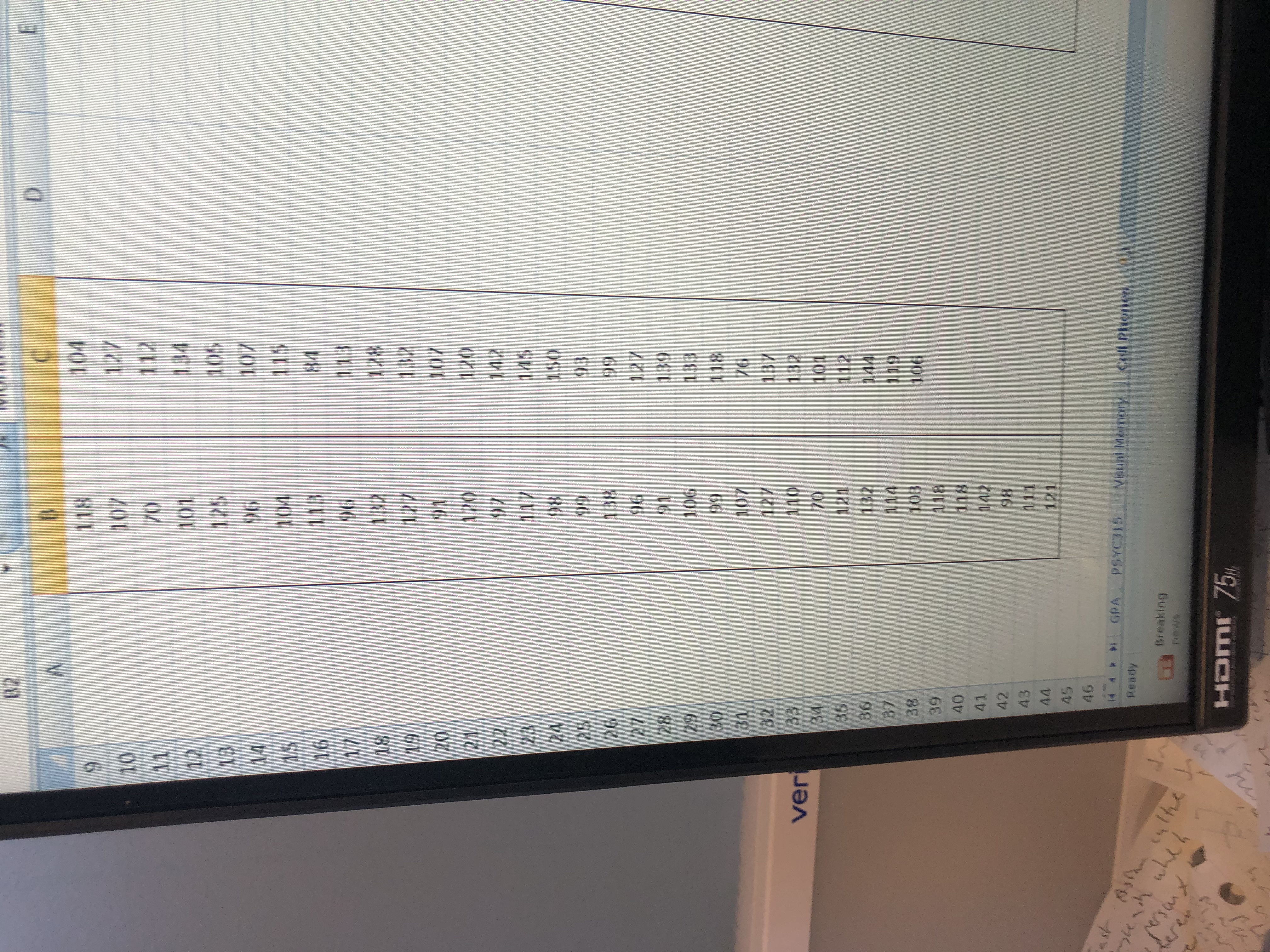 A B 1 2 Montreal Cell Phone No Cell Phone Cell (CP)