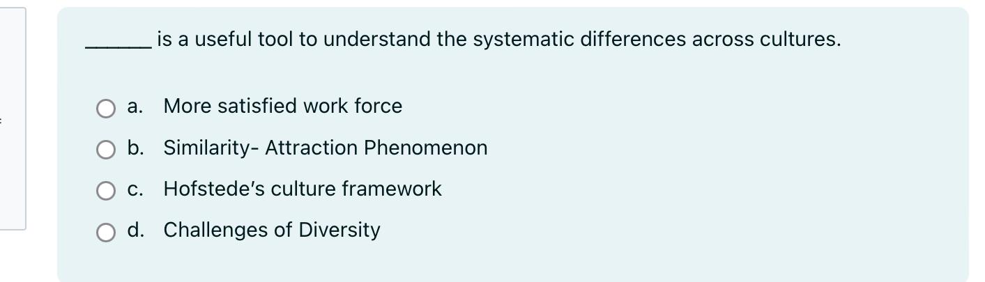  is a useful tool to understand the systematic differences across cultures.