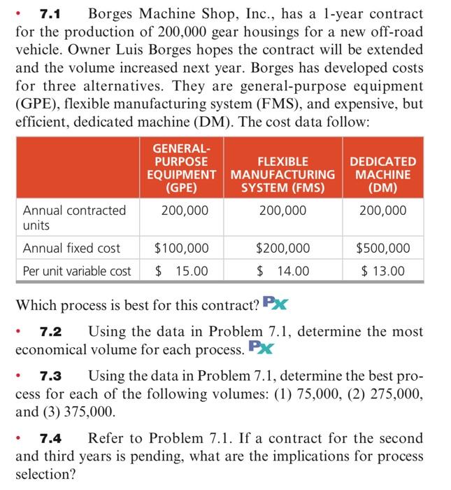 production of 200,000 gear housings for a new off-road vehicle. Owner Luis