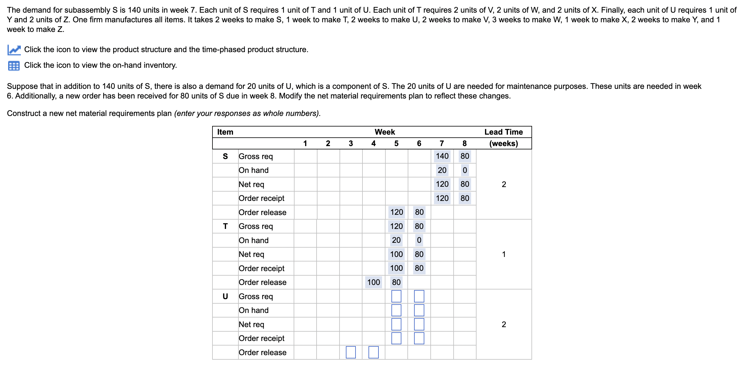 Please Help me solve all the way down to Z like in