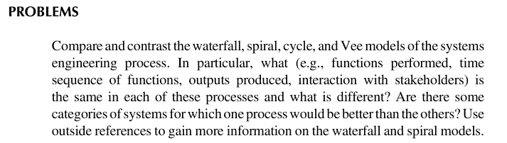 ***Please NO copy&paste previous Chegg response/answer/explanation*** The Engineering Design of Systems: Models
